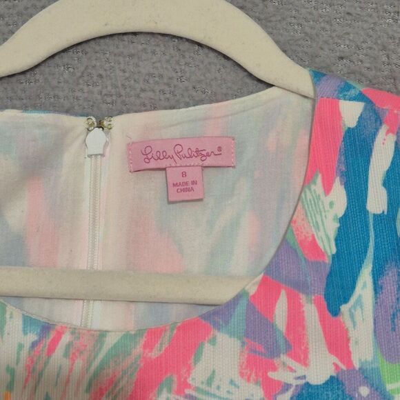 Lilly Pulitzer Women's Mila Sparkling Sands Pink Lace Shells Shift Dress 27689 - Picture 4 of 7